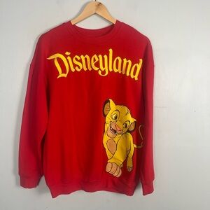 DISNEY DISNEYLAND LION KING SIMBA & NALA CREW NECK SWEATER ADULT small